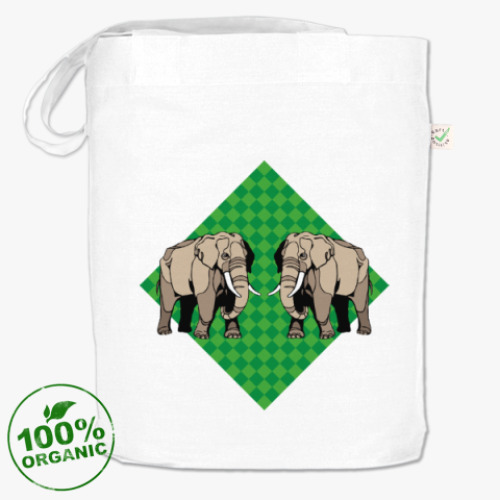 Сумка шоппер с принтом Слоны