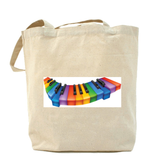 Сумка шоппер с принтом Клавиши