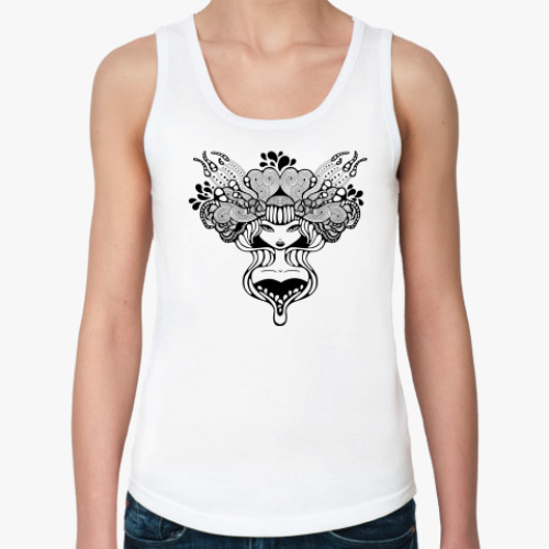 Женская майка с принтом tattoo girl