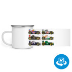 Кружка металлическая белая (круговая запечатка)