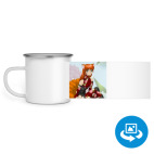 Кружка металлическая белая (круговая запечатка)