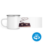 Кружка металлическая белая (круговая запечатка)