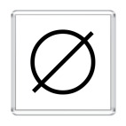 Магнит 6.5 x 6.5 см Пустое множество