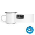 Кружка металлическая белая (круговая запечатка)