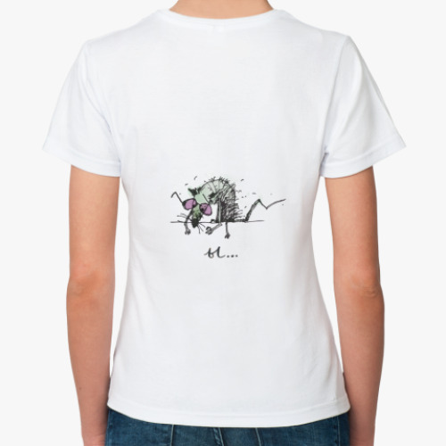 Классическая футболка с принтом Умные мысли