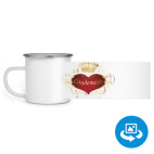 Кружка металлическая белая (круговая запечатка)