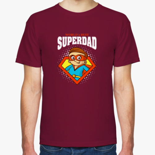 Футболка с принтом SUPERDAD world's best