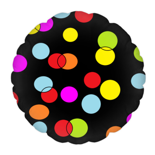 Подушка с принтом "Пузыри"