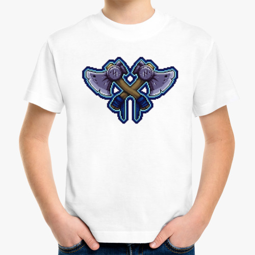 Детская футболка с принтом Топоры викинга