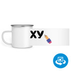 Кружка металлическая белая (круговая запечатка)