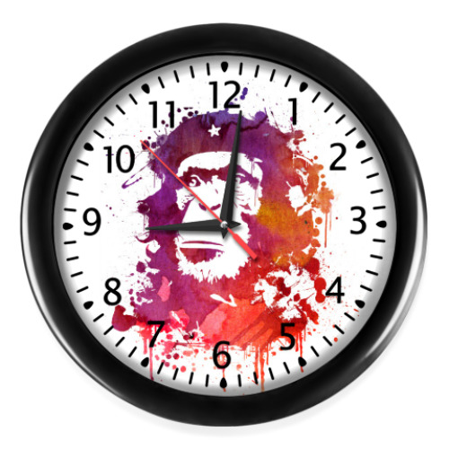 Настенные часы с принтом Обезьяна - Че Гевара