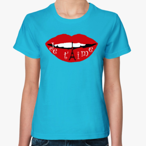 Женская футболка Я люблю тебя по-французски