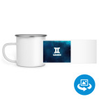 Кружка металлическая белая (круговая запечатка)