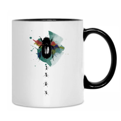 Кружка с принтом Насекомые