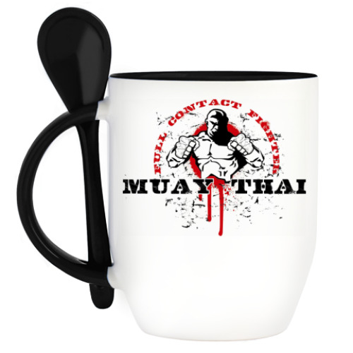Кружка с ложкой Muay Thai