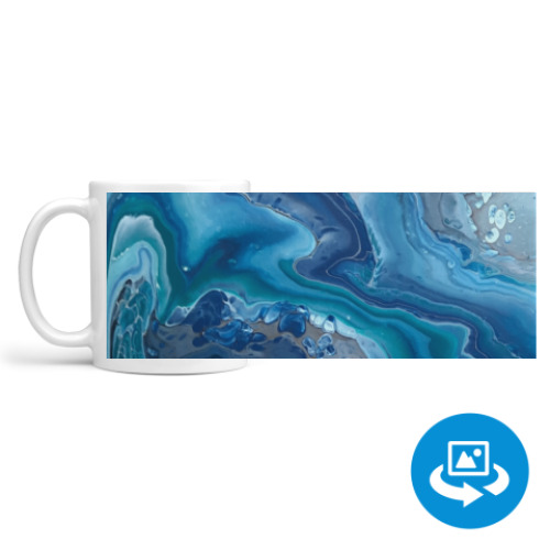 Кружка (круговая запечатка) с принтом Морская бездна