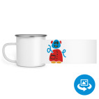 Кружка металлическая белая (круговая запечатка)