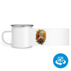 Кружка металлическая белая (круговая запечатка)