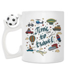 Кружка с футбольным мячиком