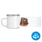 Кружка металлическая белая (круговая запечатка)