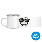 Кружка металлическая белая (круговая запечатка)