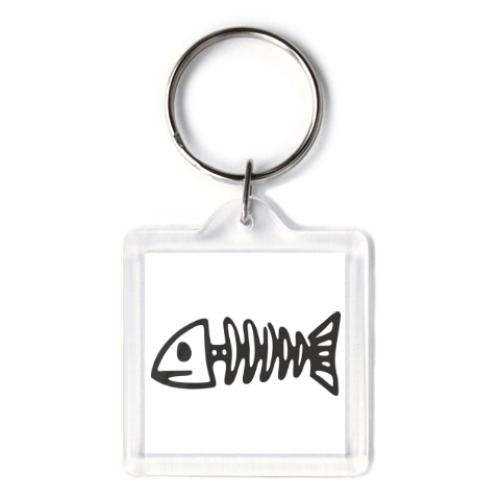 Брелок с принтом Скелет рыбки