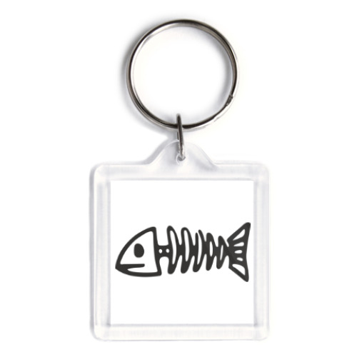 Брелок с принтом Скелет рыбки