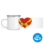 Кружка металлическая белая (круговая запечатка)