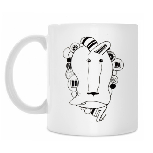 Кружка с принтом Лев