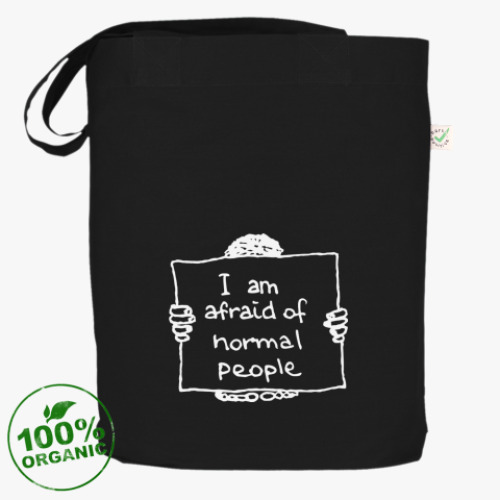 Сумка шоппер с принтом Afraid of normal