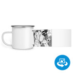 Кружка металлическая белая (круговая запечатка)