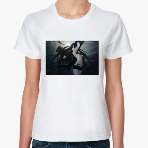 Классическая футболка с принтом Black Rock Shooter