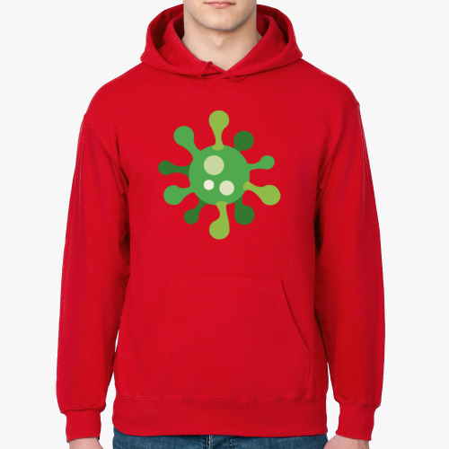Толстовка худи с принтом Коронавирус 2D