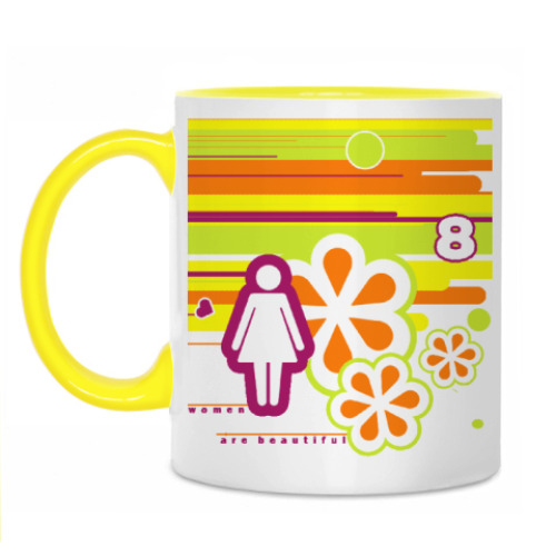 Кружка с принтом Beauty 8 марта