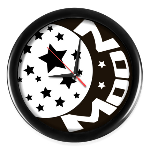 Настенные часы с принтом Луна