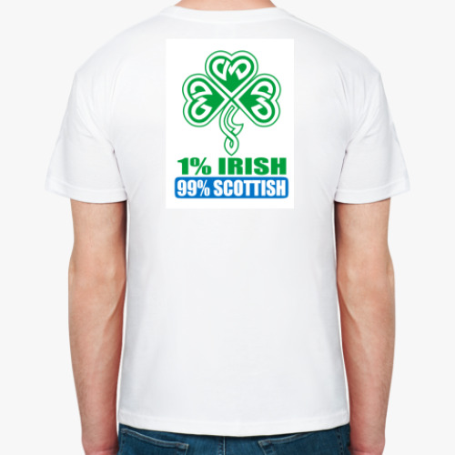 Футболка с принтом 99% Scottish 1% Irish