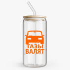 Банка с бамбуковой крышкой