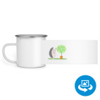 Кружка металлическая белая (круговая запечатка)