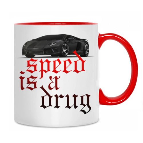 Кружка с принтом Speed is a drug