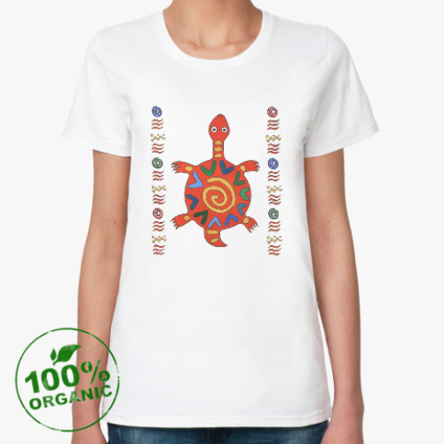 Женская футболка из органик-хлопка черепашка из Африки