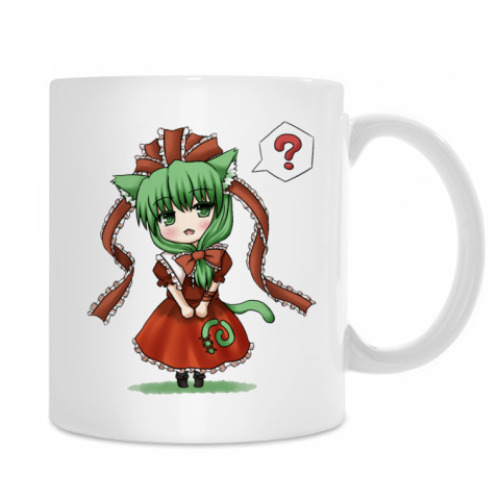 Кружка с принтом Нэко