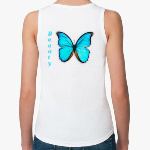 Женская майка с принтом бабочки