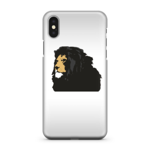 Чехол для iPhone X Грозный лев