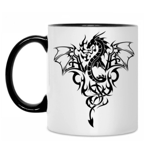 Кружка с принтом Дракон