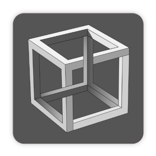 Костер (подставка под кружку) Невозможный Куб 3D