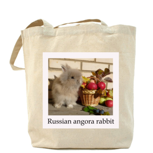 Сумка шоппер с принтом Russian angora rabbit