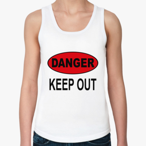 Женская майка с принтом Не влезай, убьет!