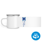 Кружка металлическая белая (круговая запечатка)