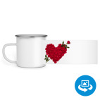 Кружка металлическая белая (круговая запечатка)