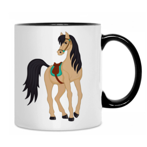 Кружка с принтом Лошадь